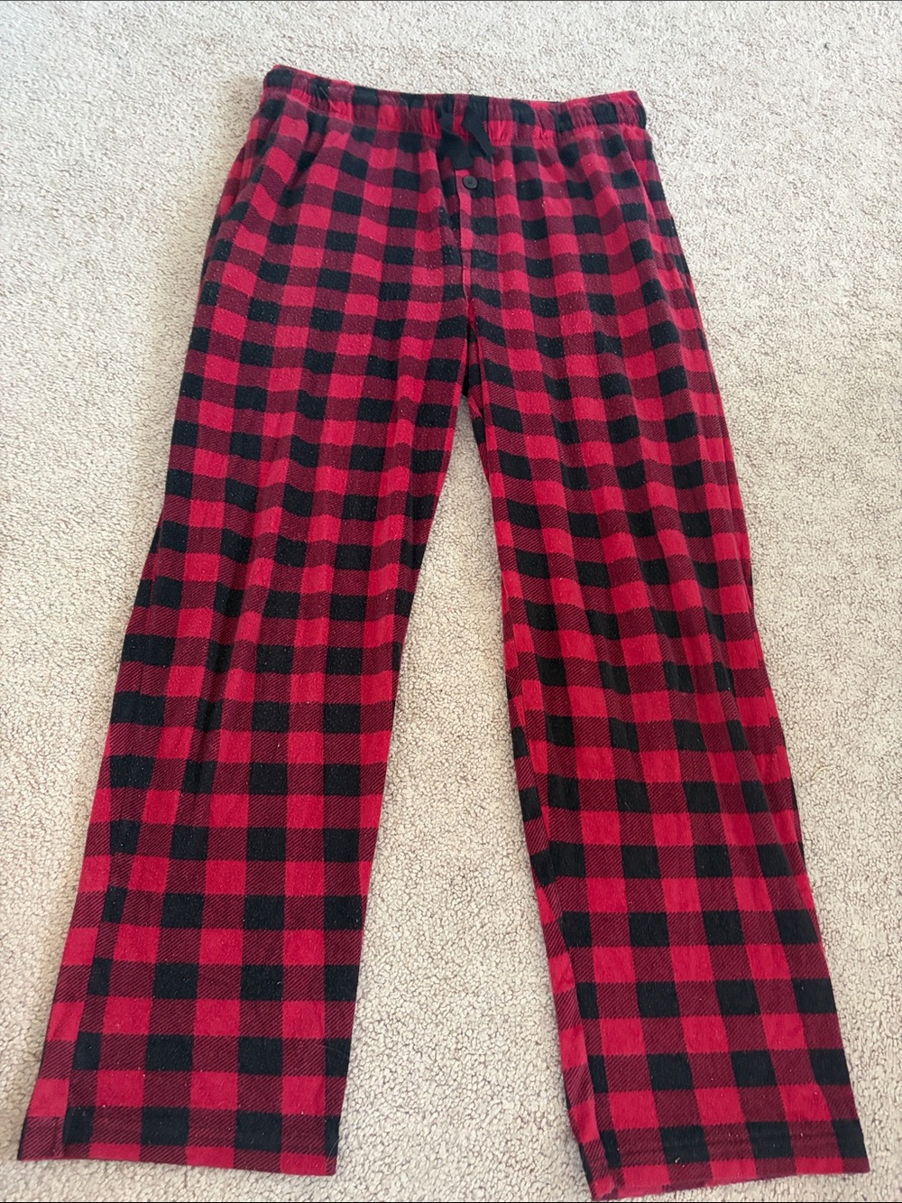 George Red and Black Buffalo Plaid Jogger Pants
